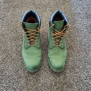 Olive Timberland boots